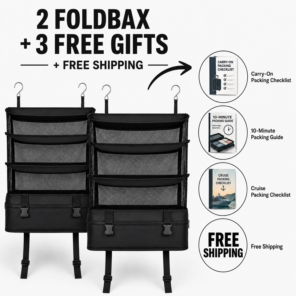 Foldbax - Hanging Travel Organizer